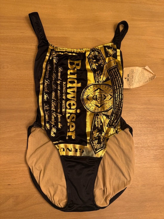 Budweiser Other - NWT Vintage Budweiser Carabella Collection Gold Foil Swim Suit, Size 12
